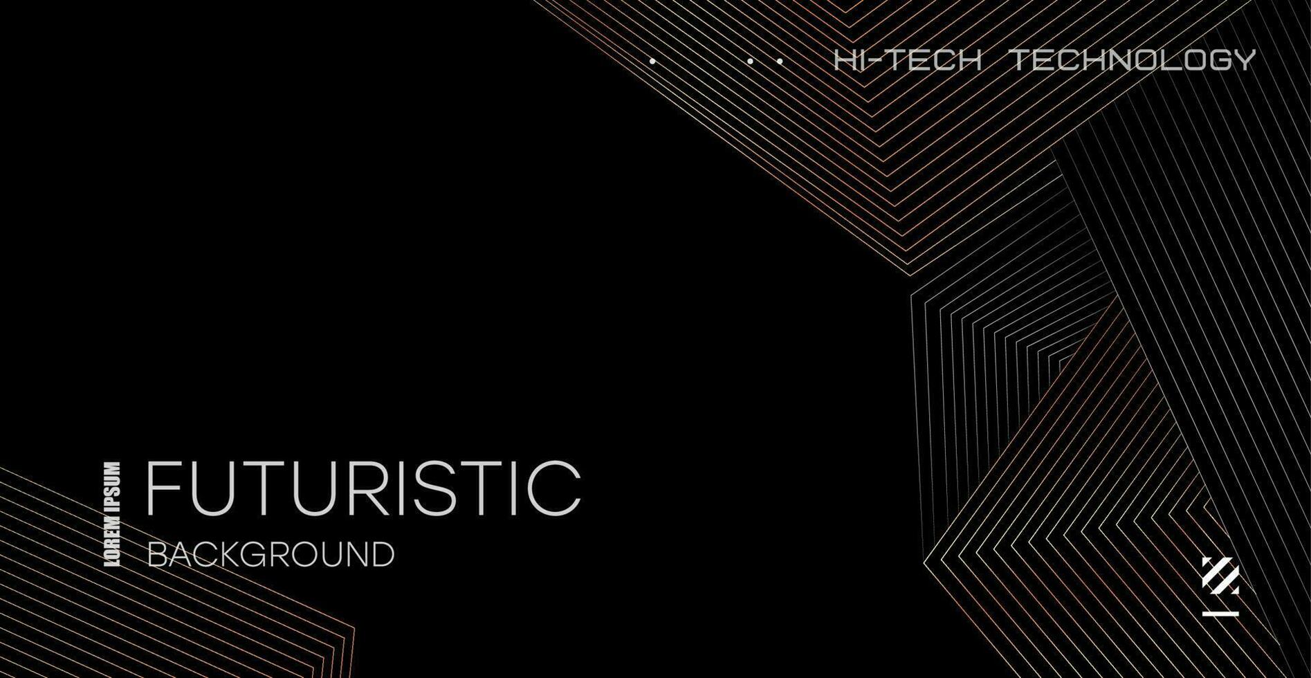 Luxury banner with golden geometric shapes. Black abstract background with golden hexagons. Vector banner design.