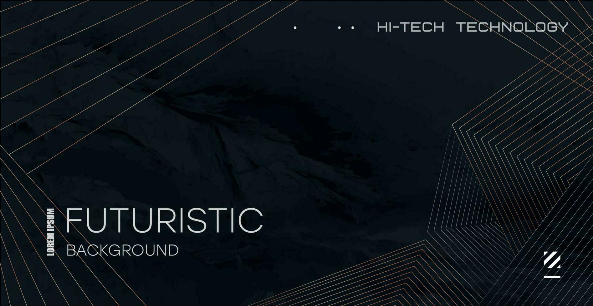 Luxury banner with golden hexagons. Dark futuristic grunge background with gold and silver geometric shapes. Vector banner design.