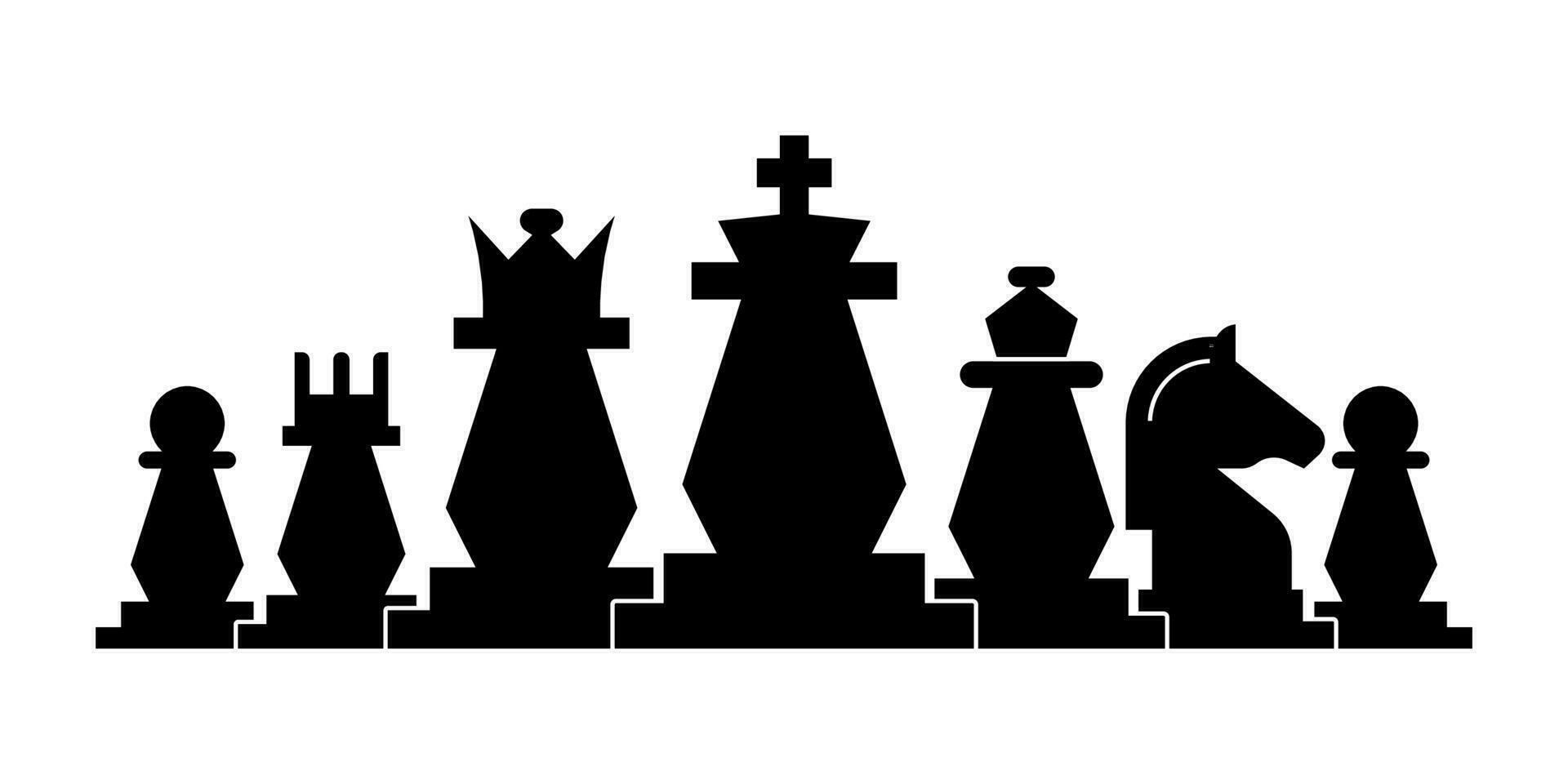 Black and white chess piece rook Royalty Free Vector Image