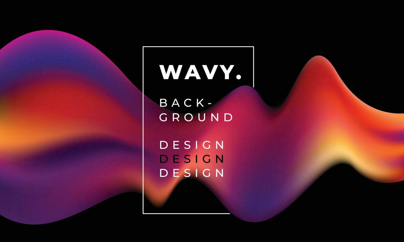Colorful abstract wavy liquid background template copy space. Fluid gradient mesh colour backdrop design for poster, banner, magazine, leaflet, pamphlet, cover, booklet, or flyer. vector