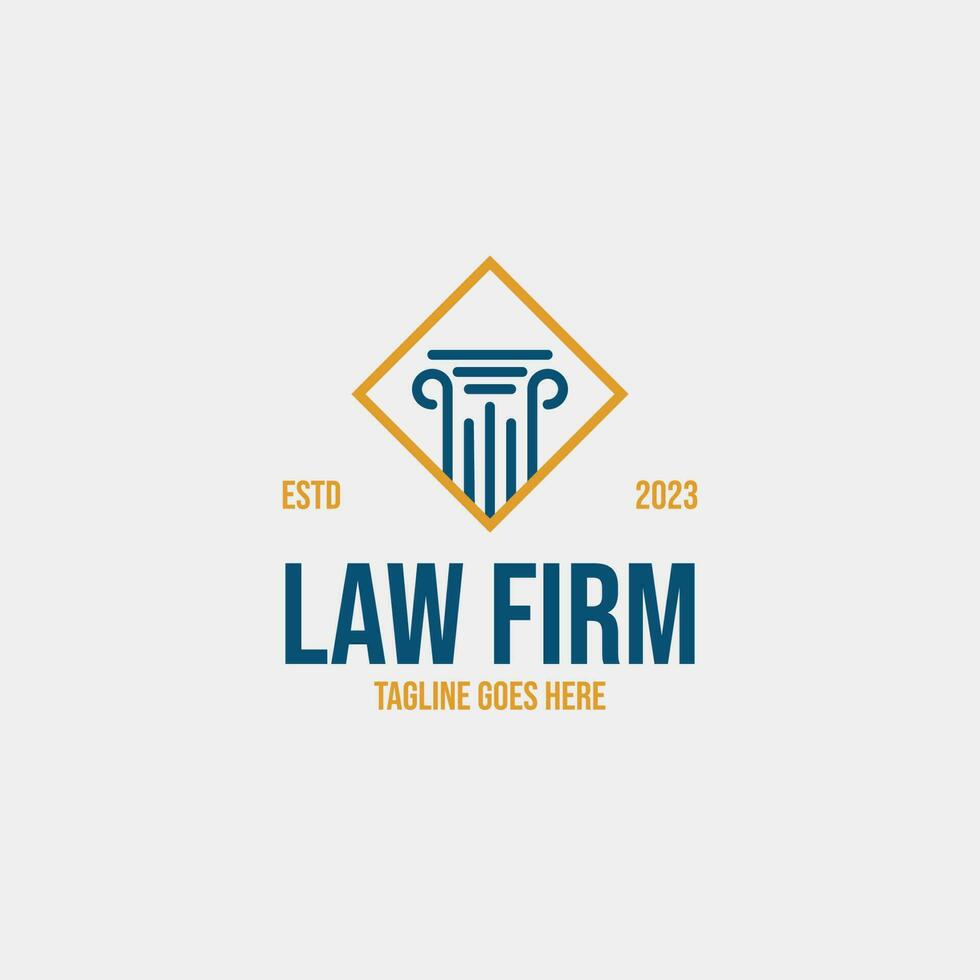creativo legal pilar columna logo diseño para bufete de abogados negocio vector concepto ilustración idea