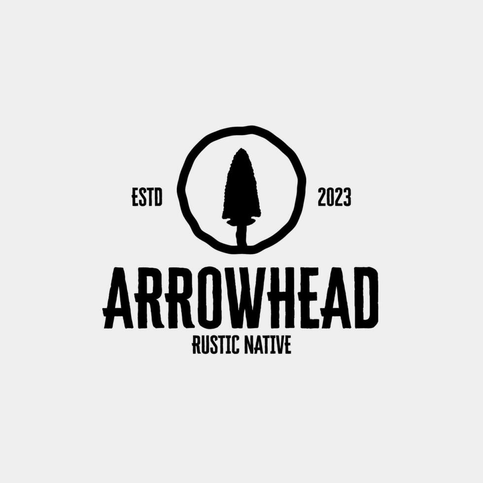 Creative rustic native arrowhead logo design vector concept illustration idea