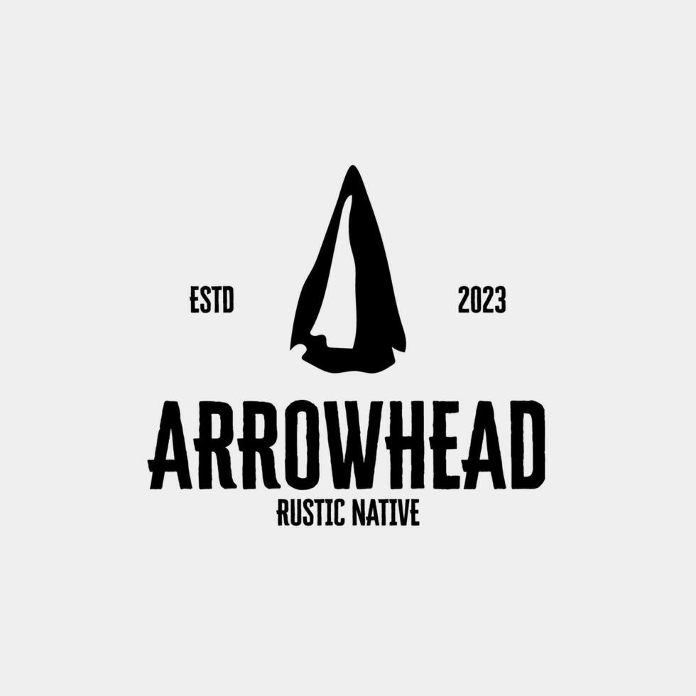 Creative rustic native arrowhead logo design vector concept illustration idea