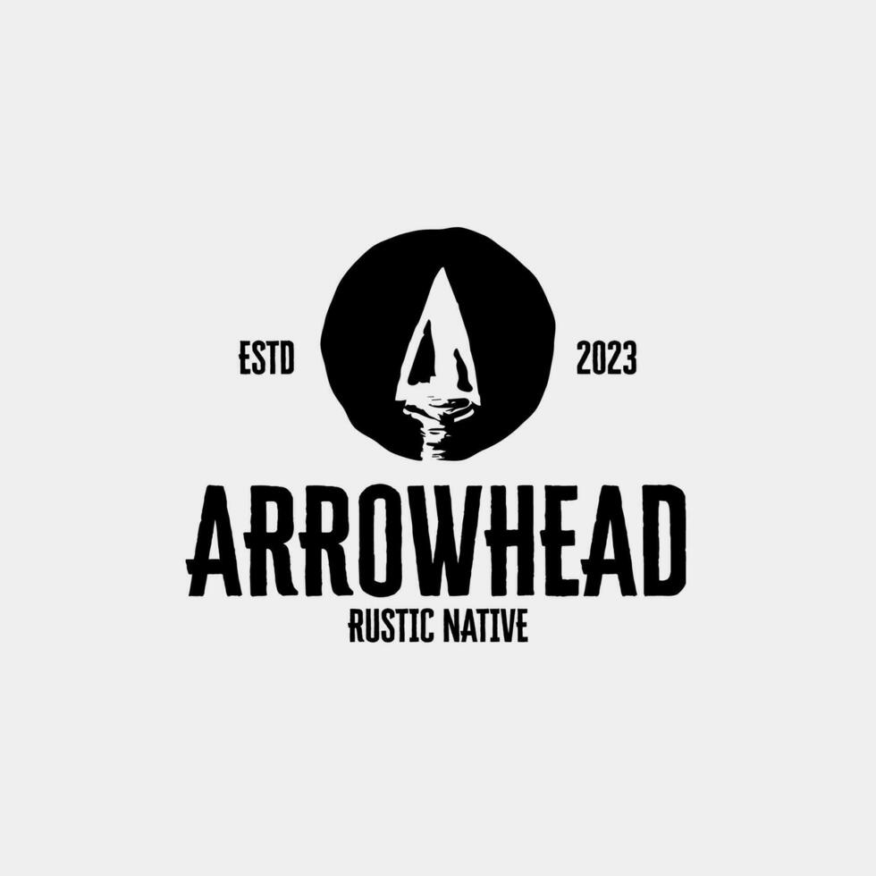 Creative rustic native arrowhead logo design vector concept illustration idea