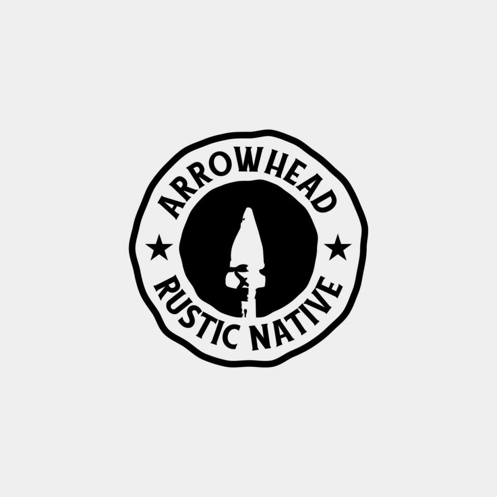 Creative rustic native arrowhead logo design vector concept illustration idea