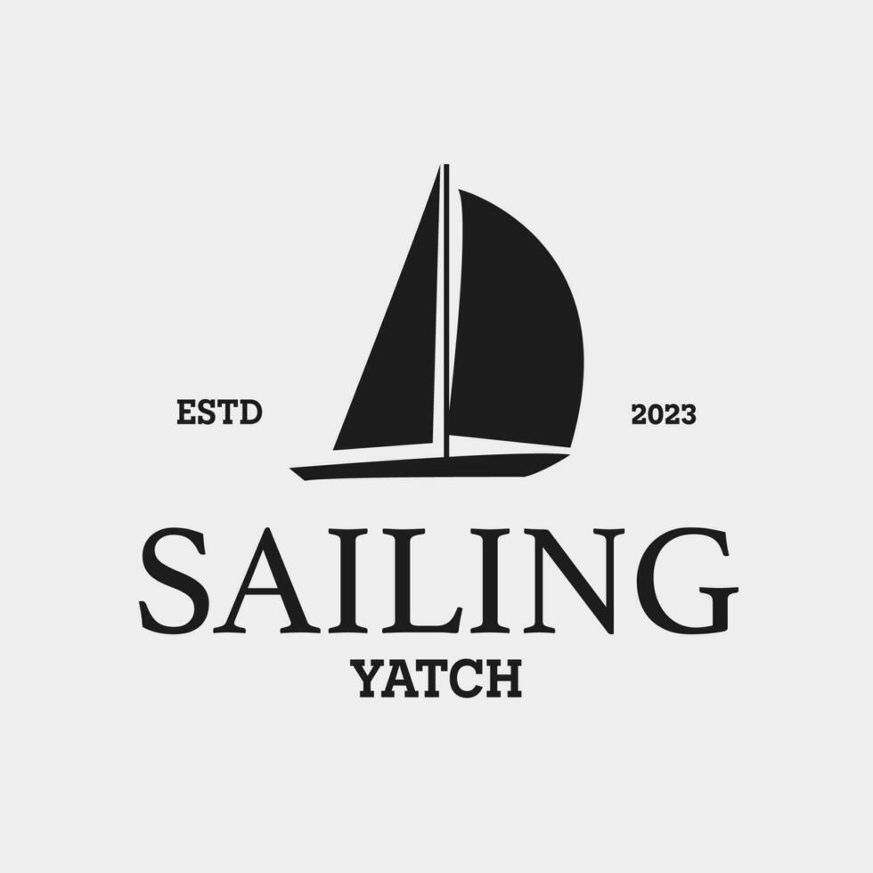 Creative sailing yacht, ship, cruise and marine logo design vector concept illustration idea