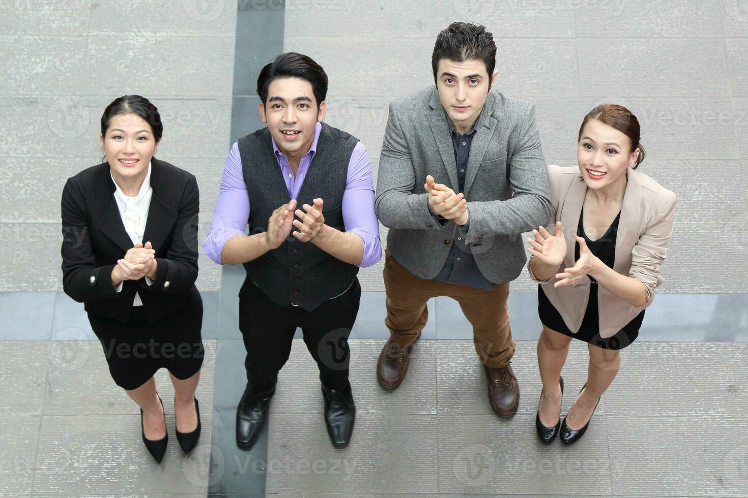 Young south east Asian middle eastern man woman student business colleague photo