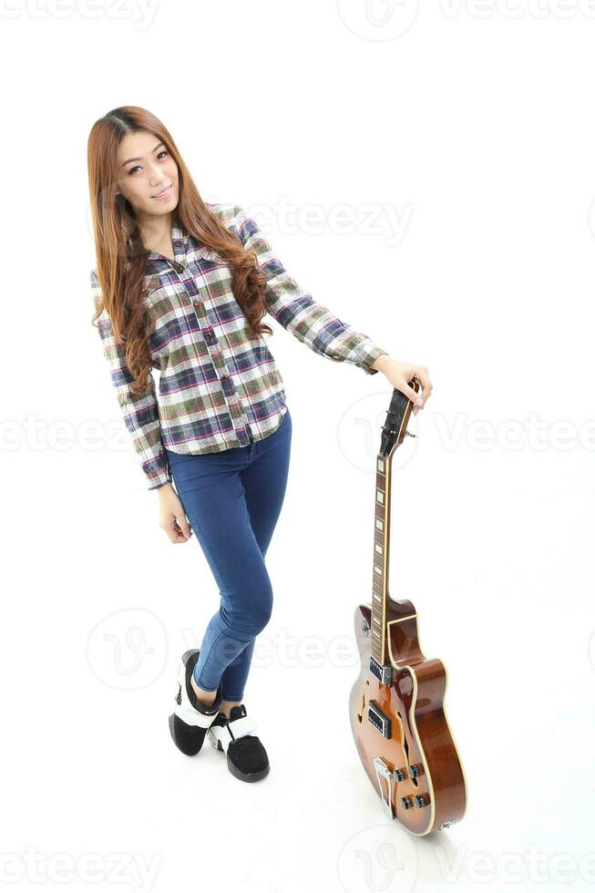 Yong south east Asian middle eastern Caucasian youth man woman in casual dress walk talk fun sit at table book notebook pen laptop computer study think read on white background photo