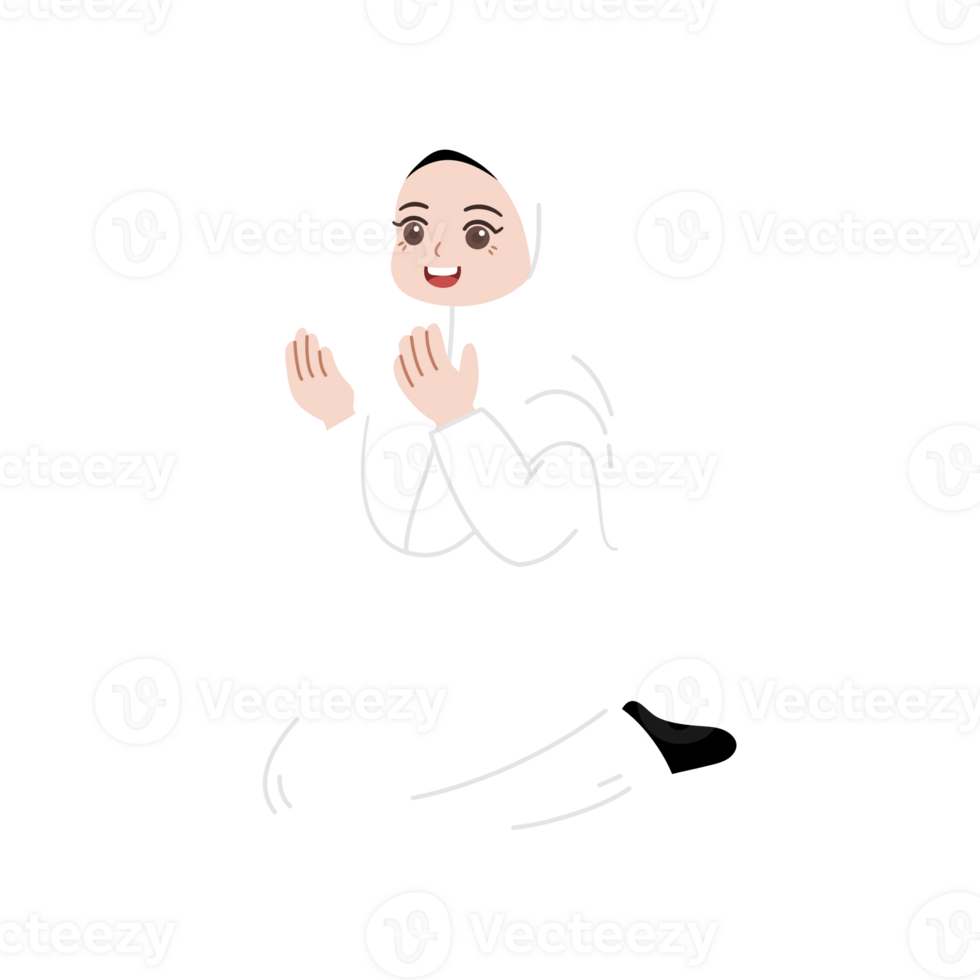 islamique pèlerinage dessin animé personnage illustration png