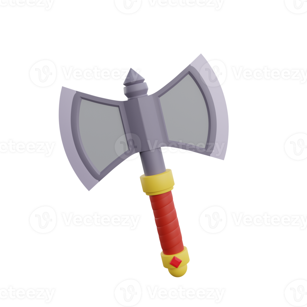 3d rendering game asset axe png