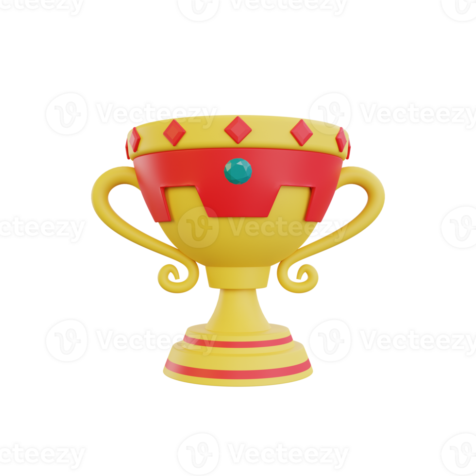 3d rendering game asset trophy png