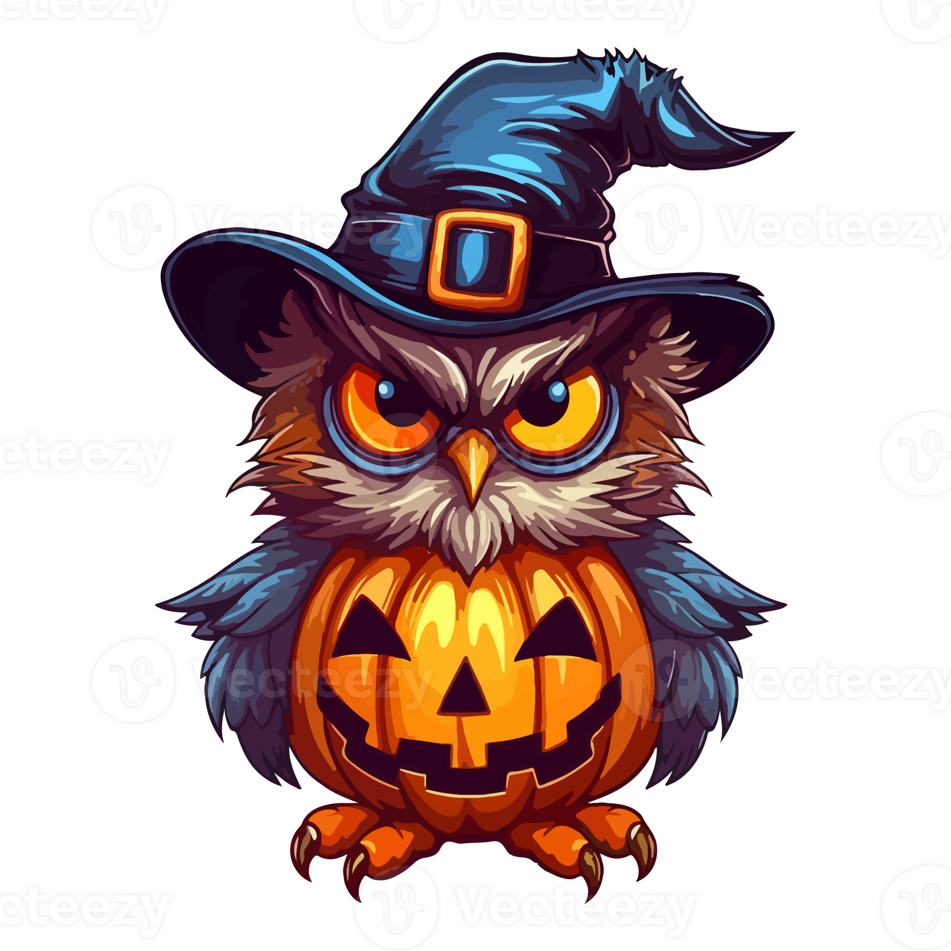 cute-funny-owl-with-witch-hat-in-jack-o-lantern-pop-art-style-owl-with