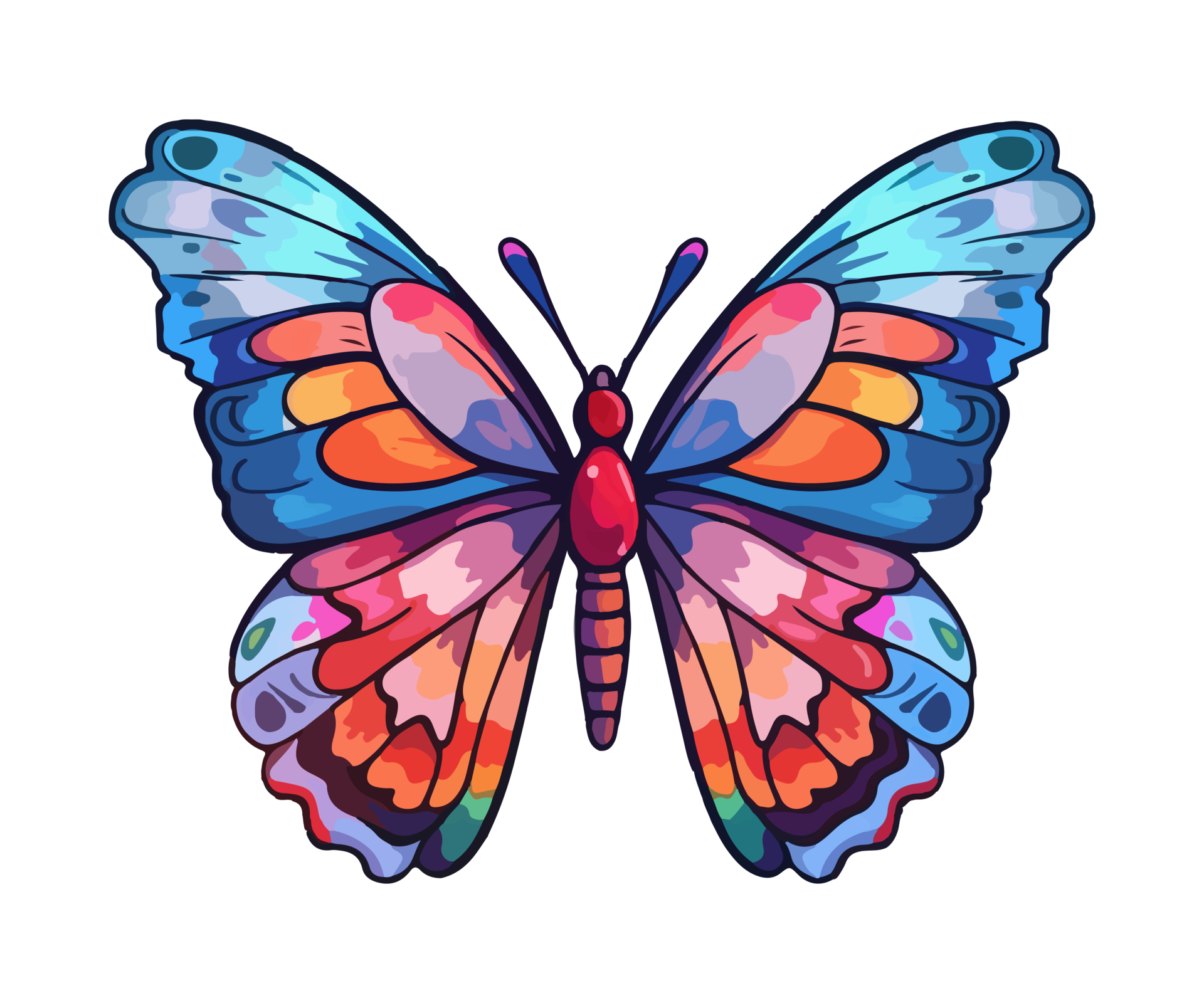 colorful-butterflies-drawings