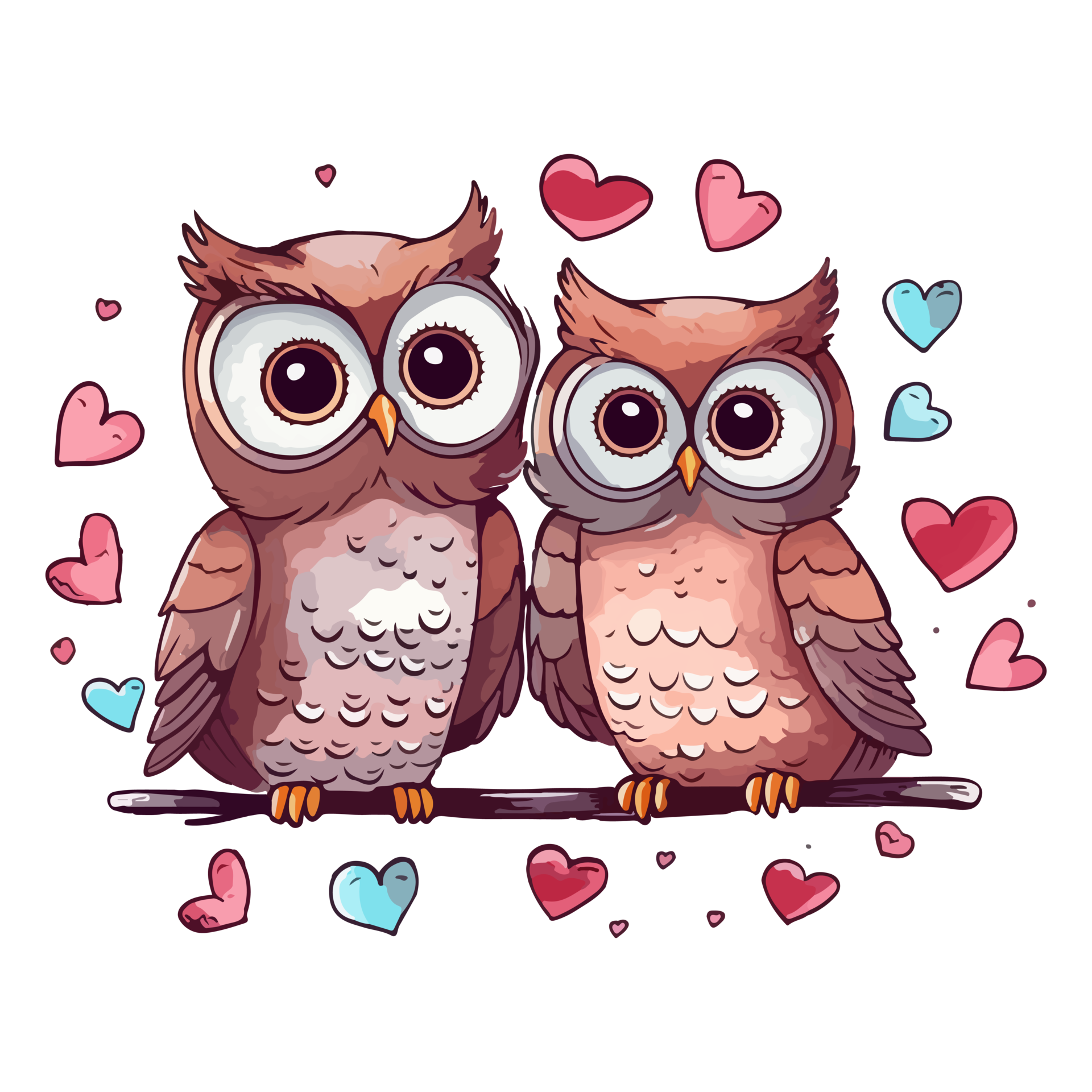 Cute Owls In Love Modern Pop Art Style Colorful Owls In Love Pastel best-song-ever-best-songs-what-s-my-aesthetic-song-recommendations