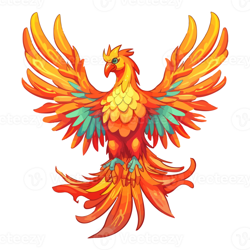 Mystical mythical character Phoenix, phoenix bird on a transparent background, phoenix logo, . png