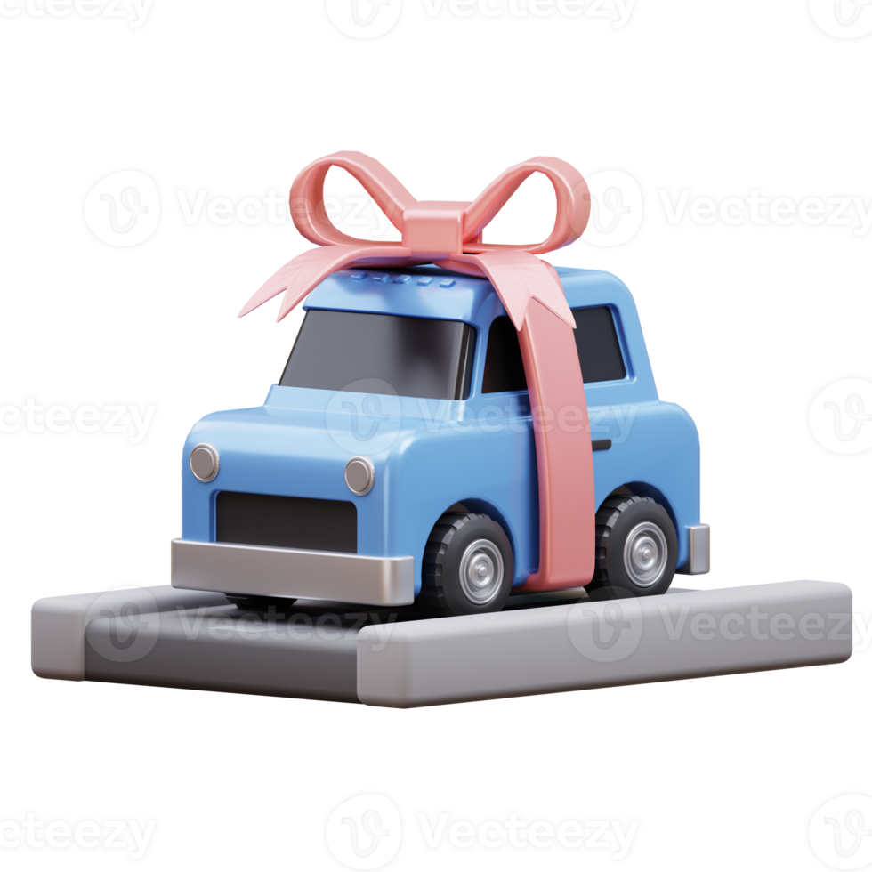 Car Gift 3D Illustration png