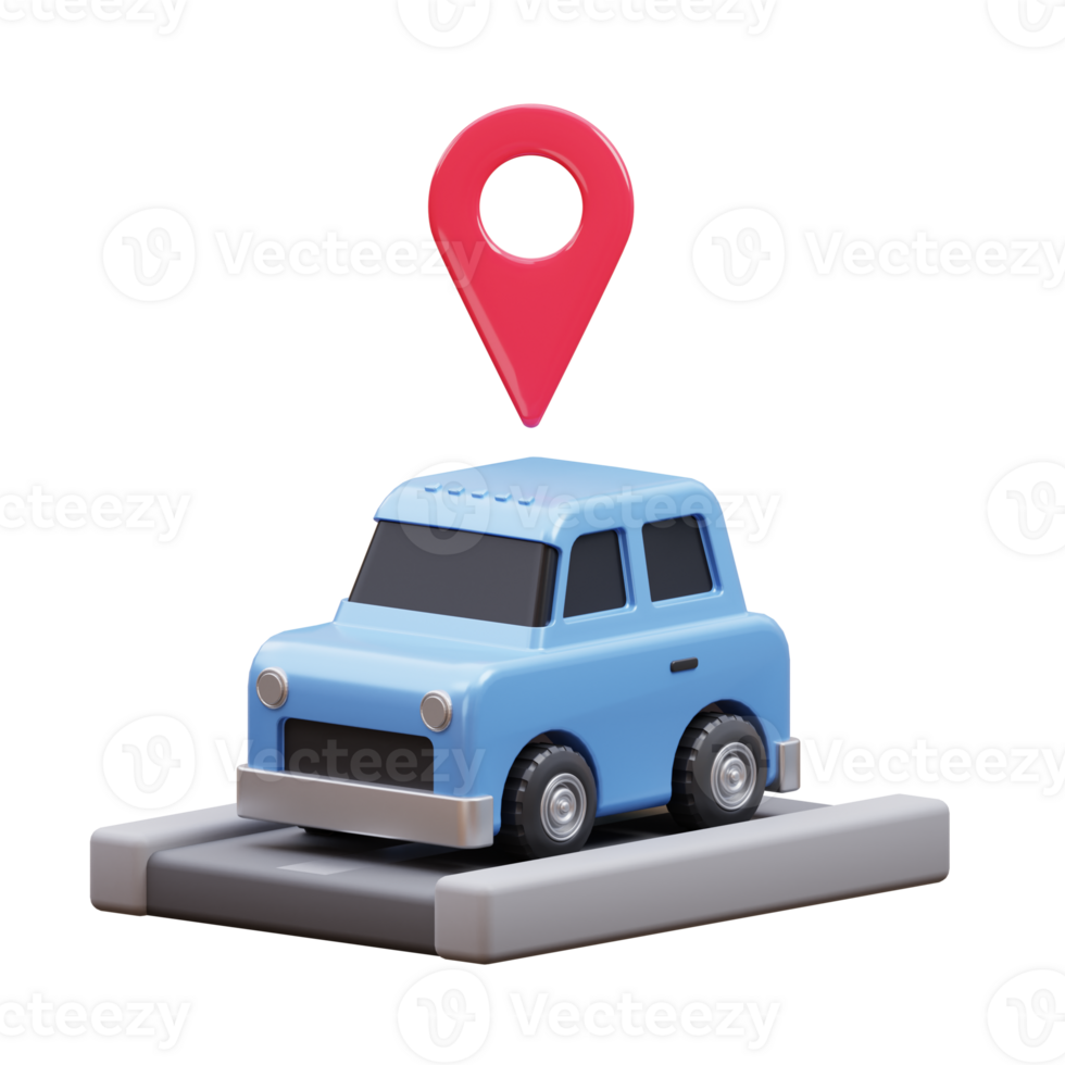 Car Location 3D Illustration png