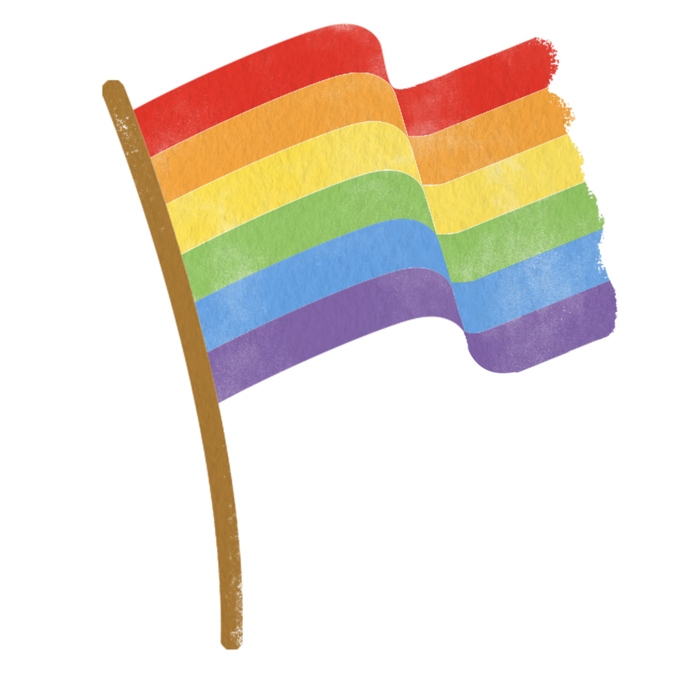 Pride element png, Pride month watercolor clipart png