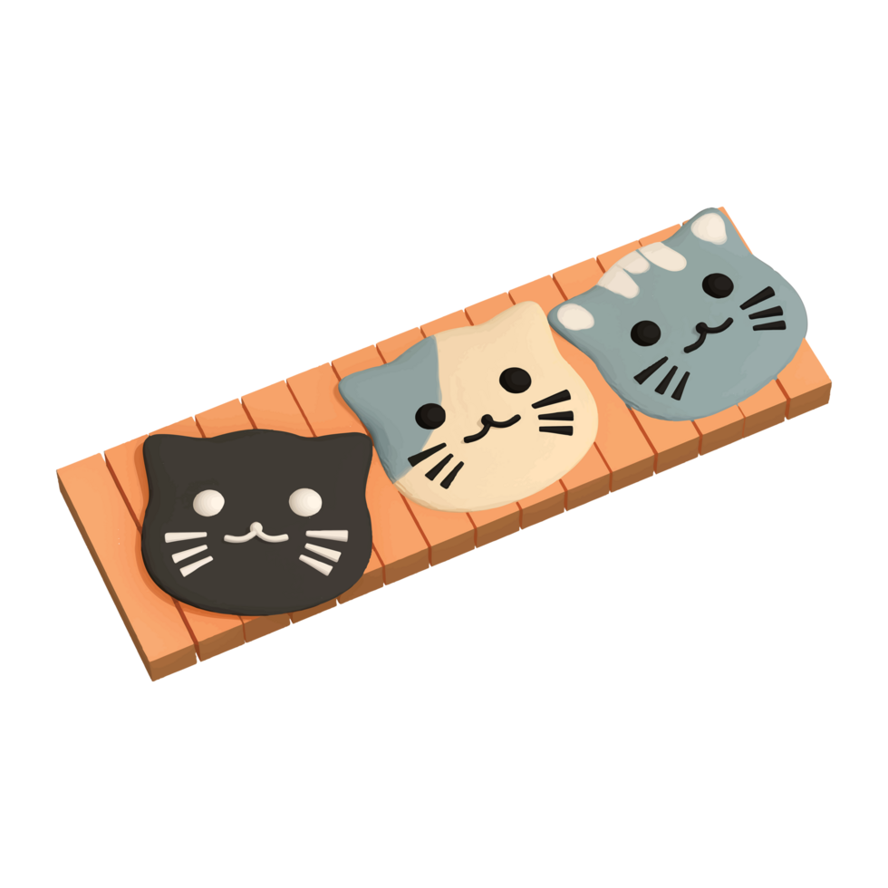 Cat cookies asset png