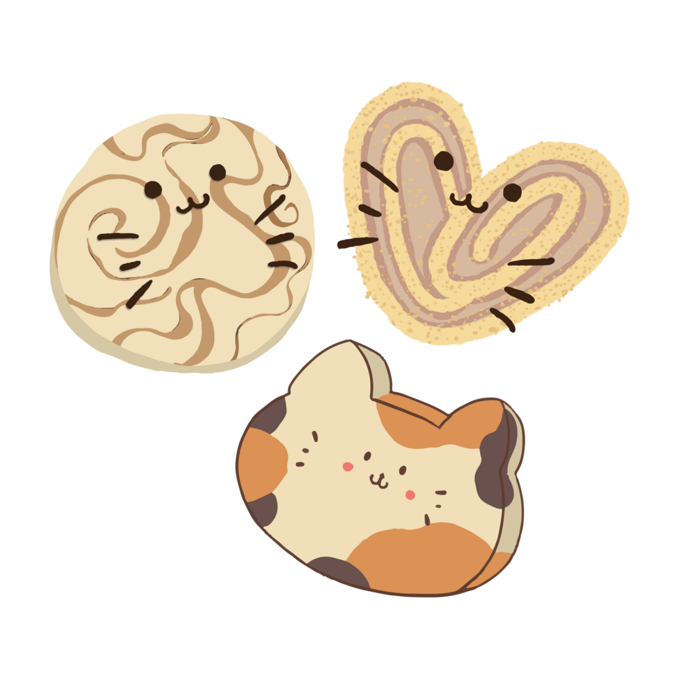 Cat cookies asset png