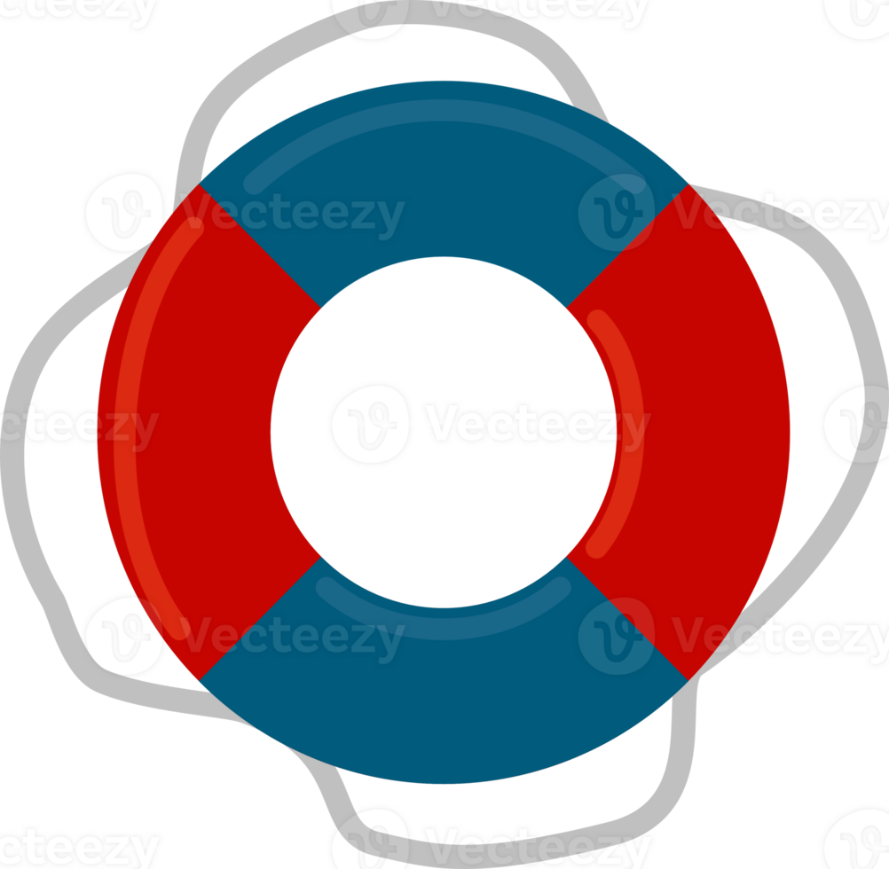 inflatable rubber ring red and blue png