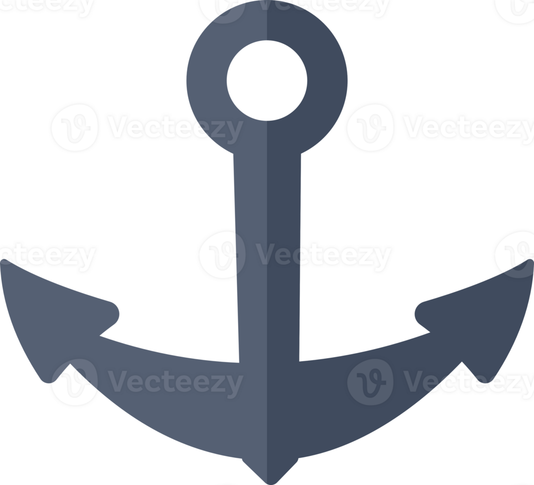 Indigo steel anchor png