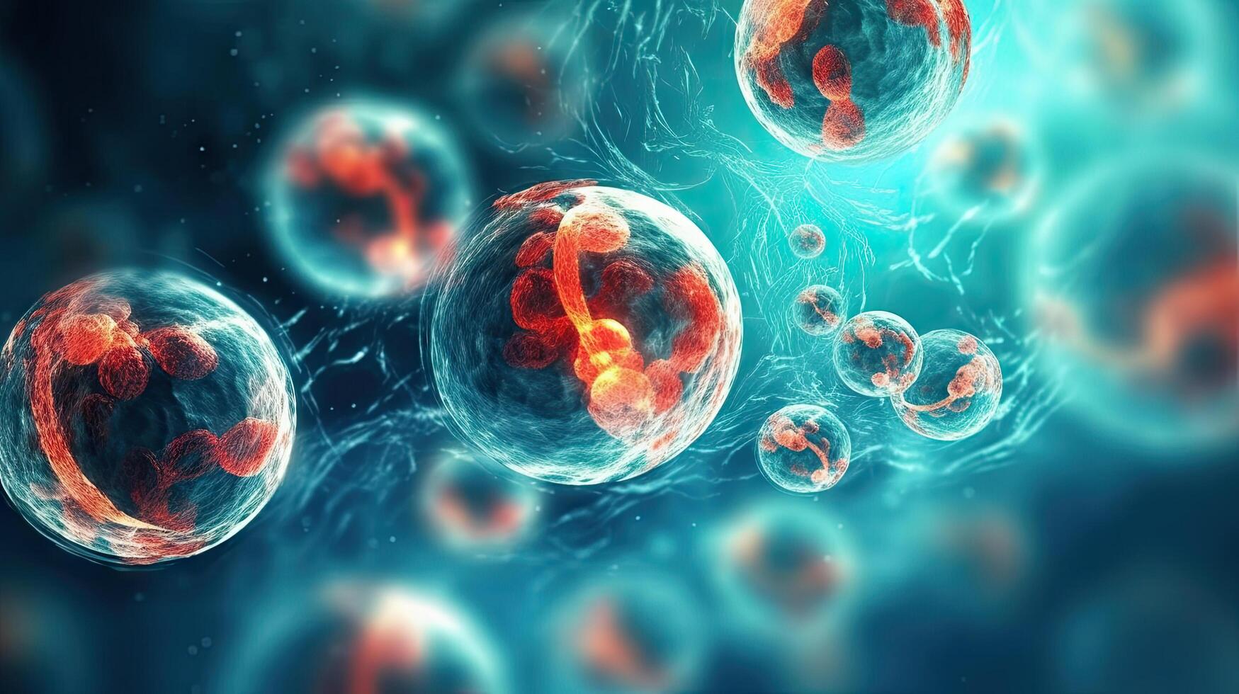 Human cell biology DNA molecular structure. . photo