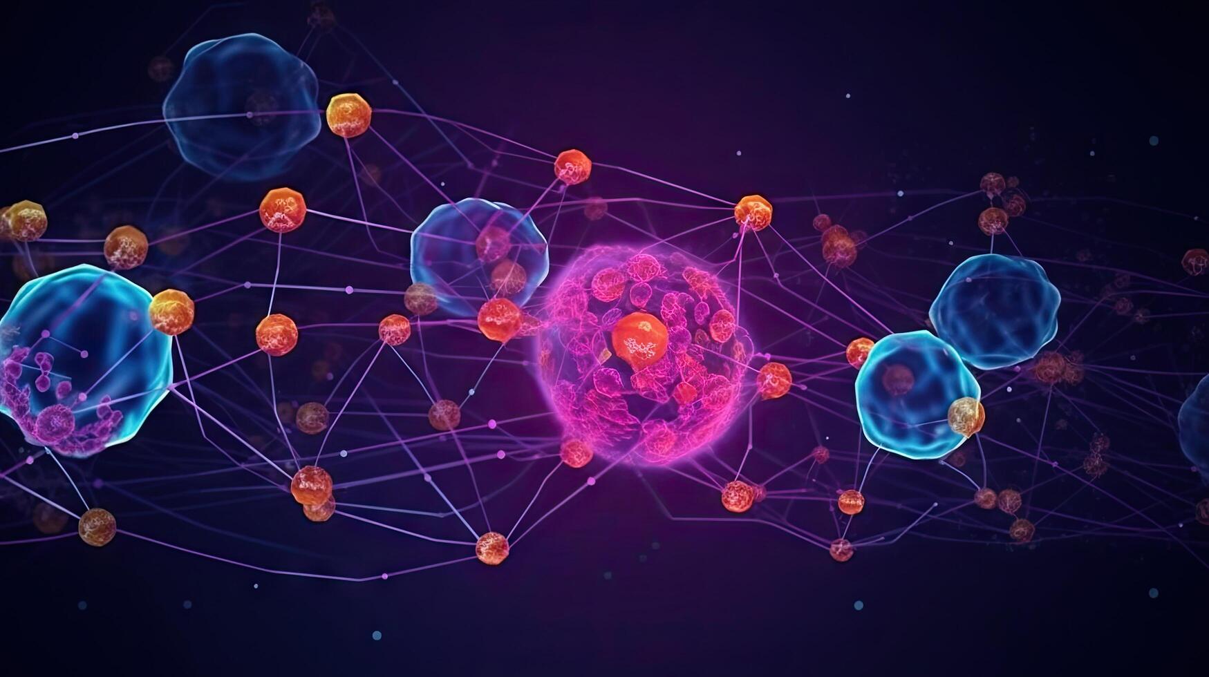 Human cell biology DNA molecular structure. . photo