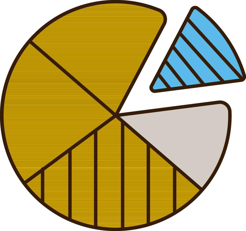 Isolated Pie Chart Icon In Flat Style. vector