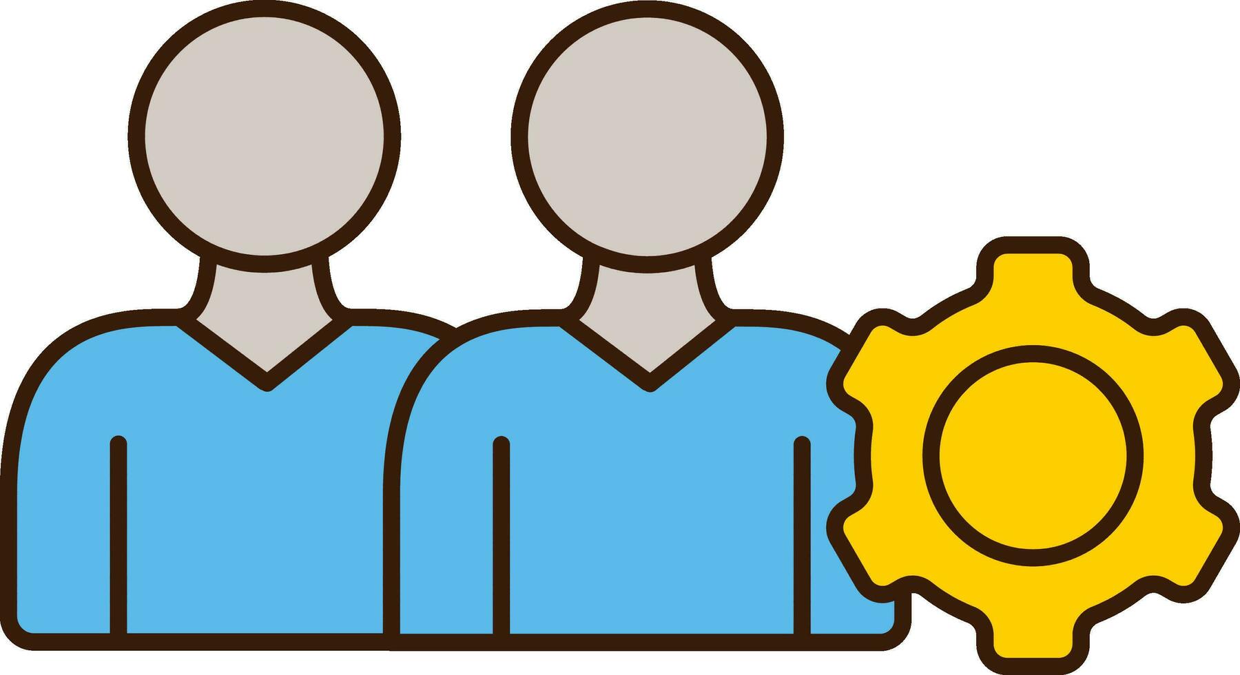 Illustration of User Setting Icon In Flat Style. vector