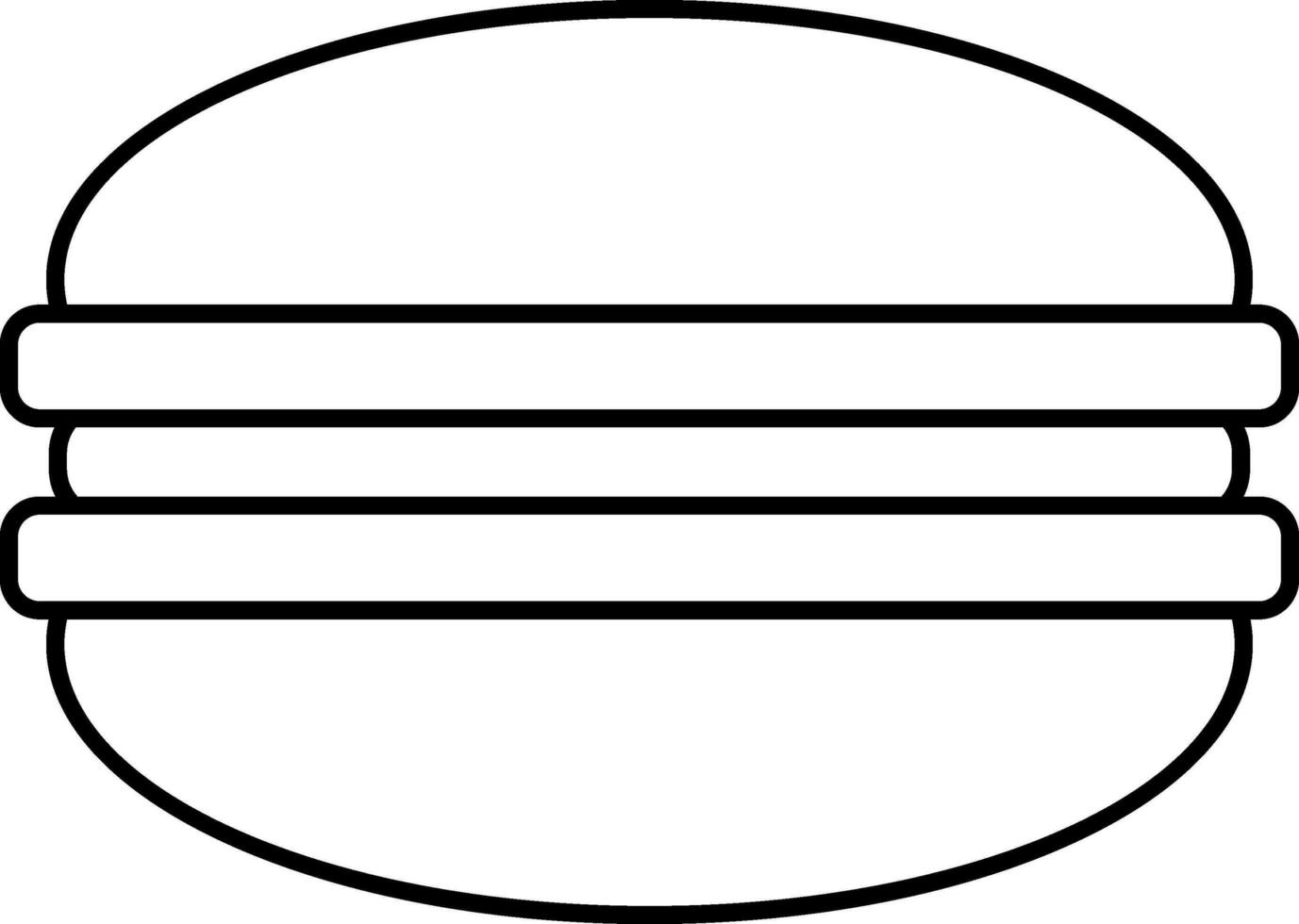 Isolated Macaroon Icon In Outline Style. vector