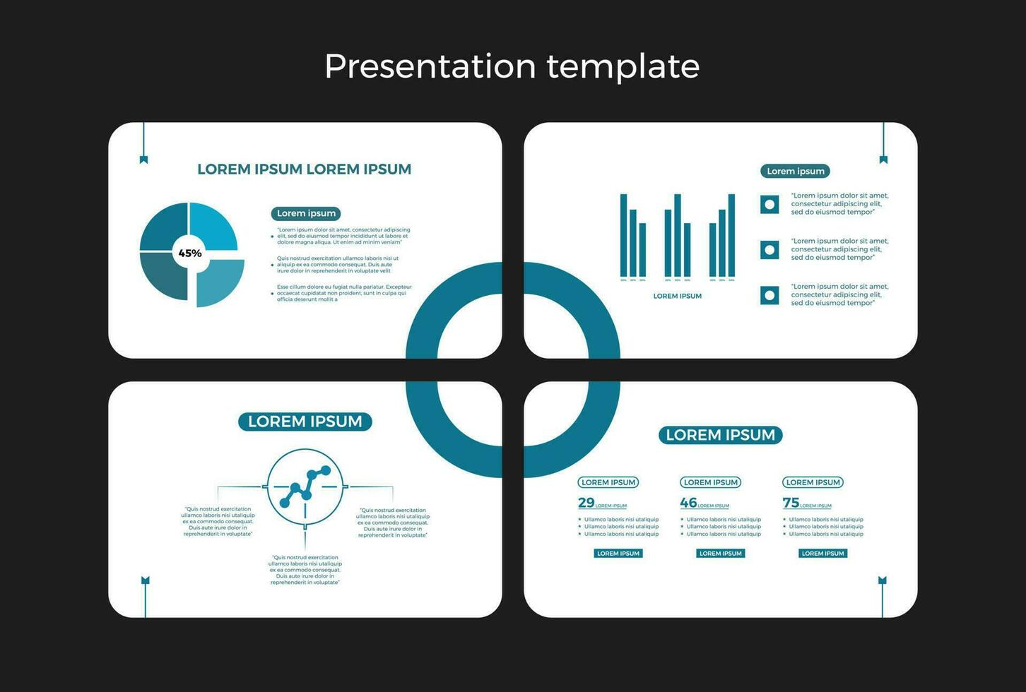 Modern Presentation templates. Abstract white, blue, slides. Brochure cover design. vector