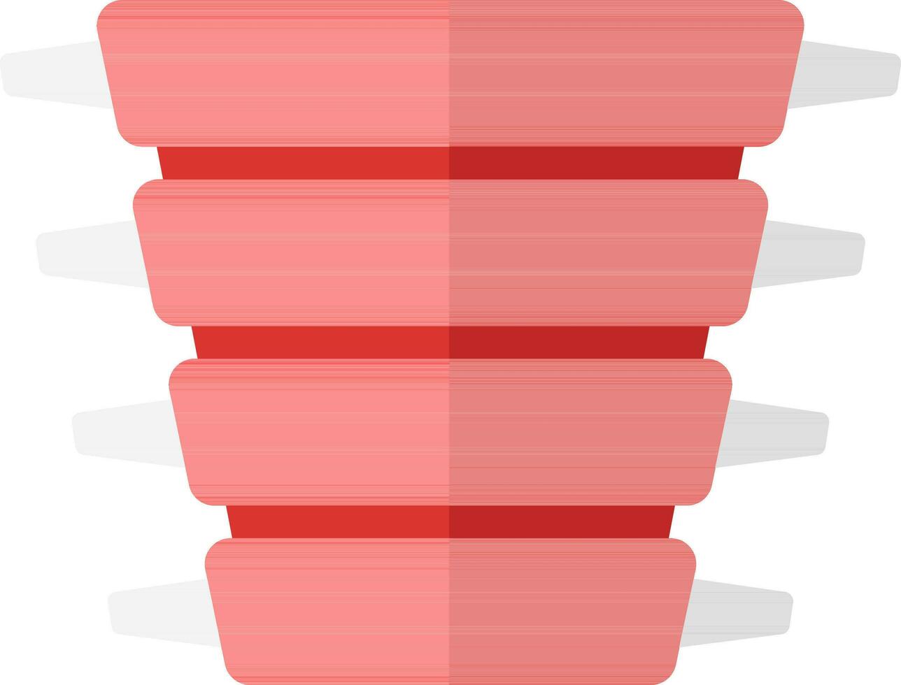 Illustration of Red Pork Ribs Icon In Flat Style. vector