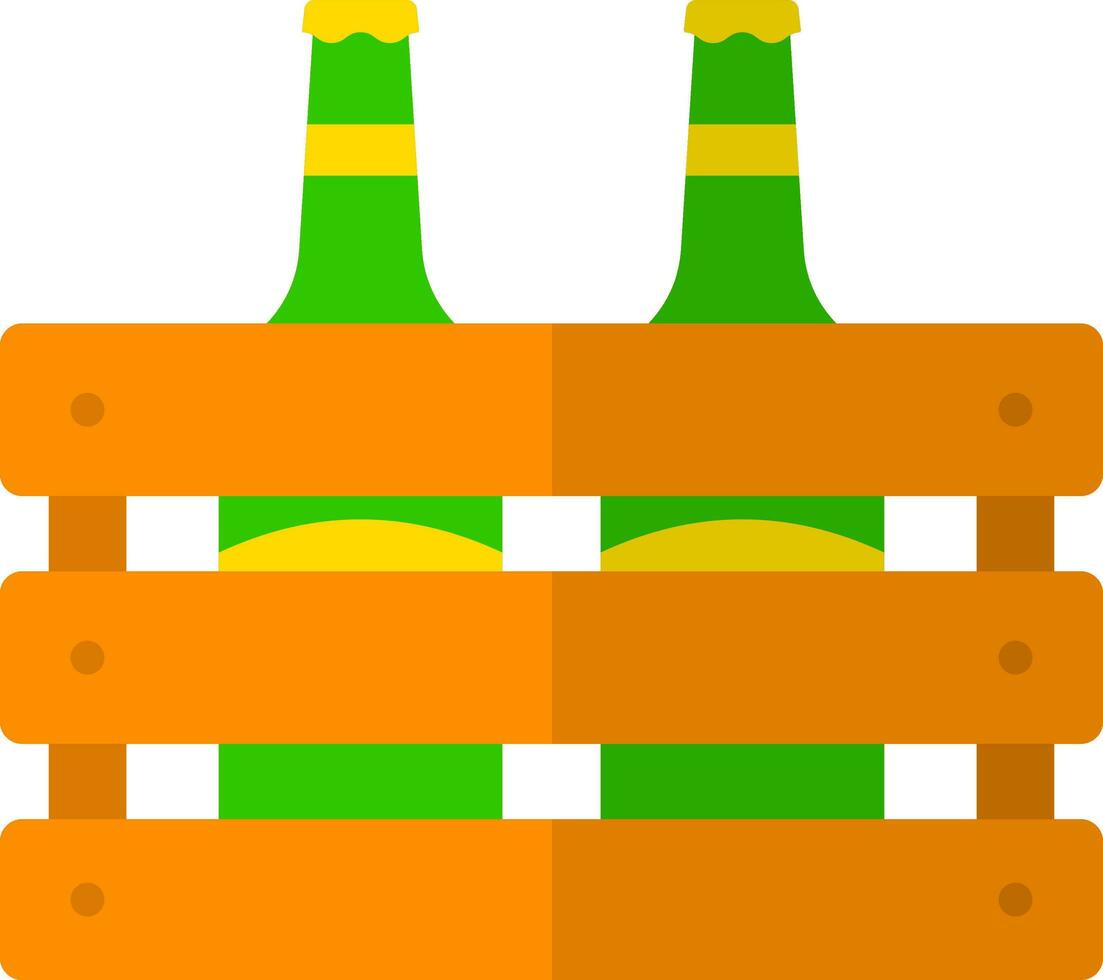 Illustration of Beer Crate Icon In Flat Style. vector