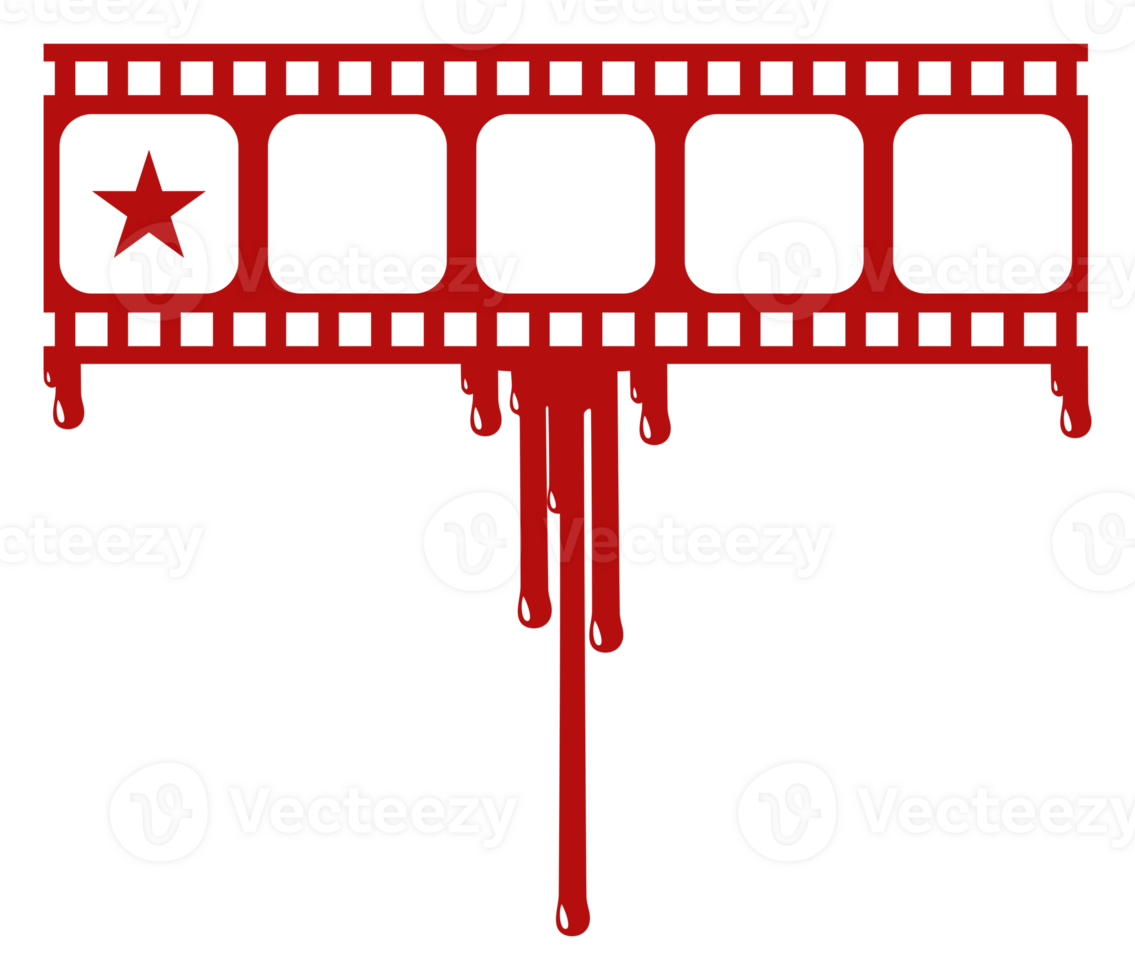 stella Vota cartello nel il sanguinoso pellicola silhouette. valutazione icona simbolo per film o film revisione con genere orrore, romanzo giallo, sangue, sadico, schizzare, tagliente, mistero, allarmante. valutazione 1 stella. png