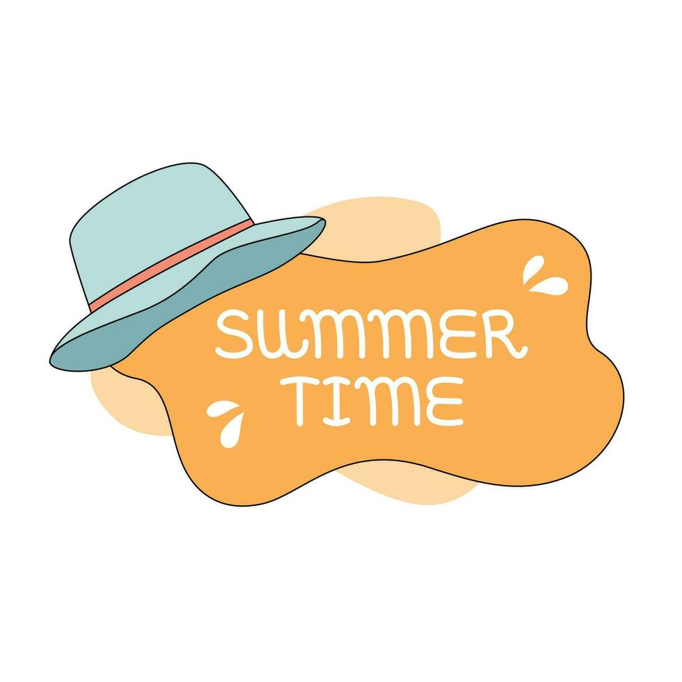 Summer Time Lettering Stiker vector