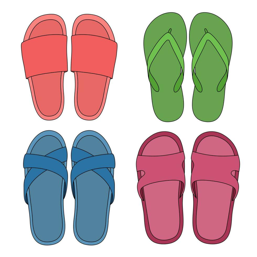 Different styles of slippers hotsell