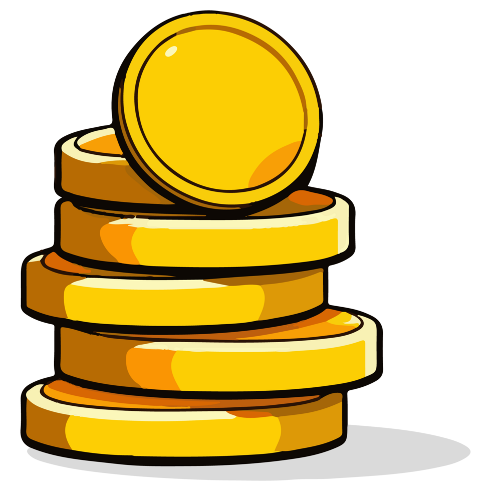 Coins stack illustration. coins icon flat 24555719 PNG