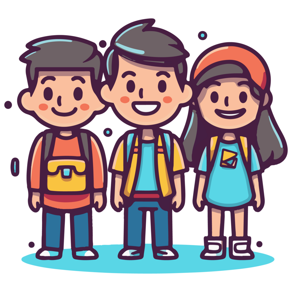 cartoon cute student icon png