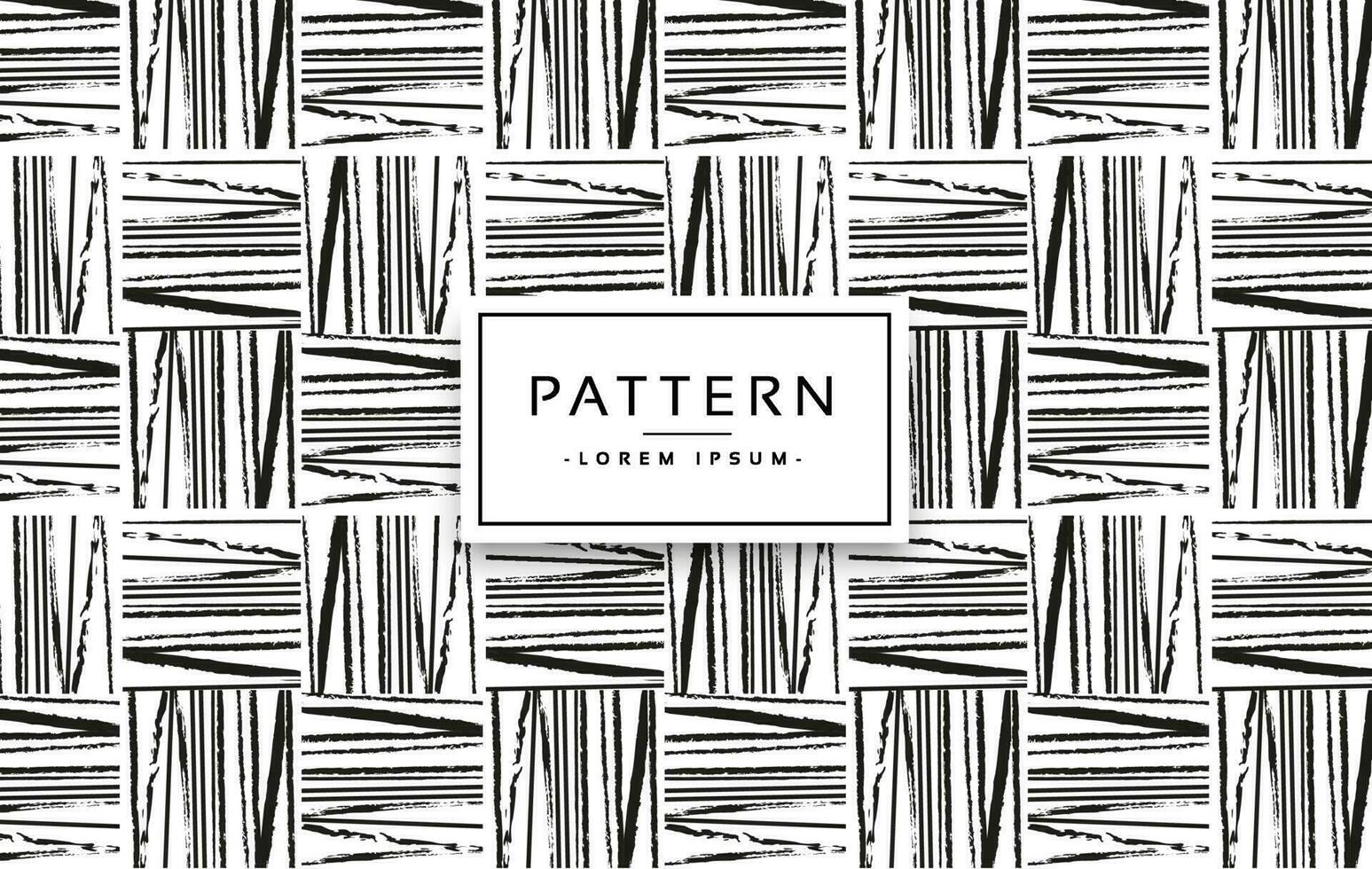 Abstract seamless hand drawn brush pattern Modern grunge texture, Monochrome brush painted background. vector