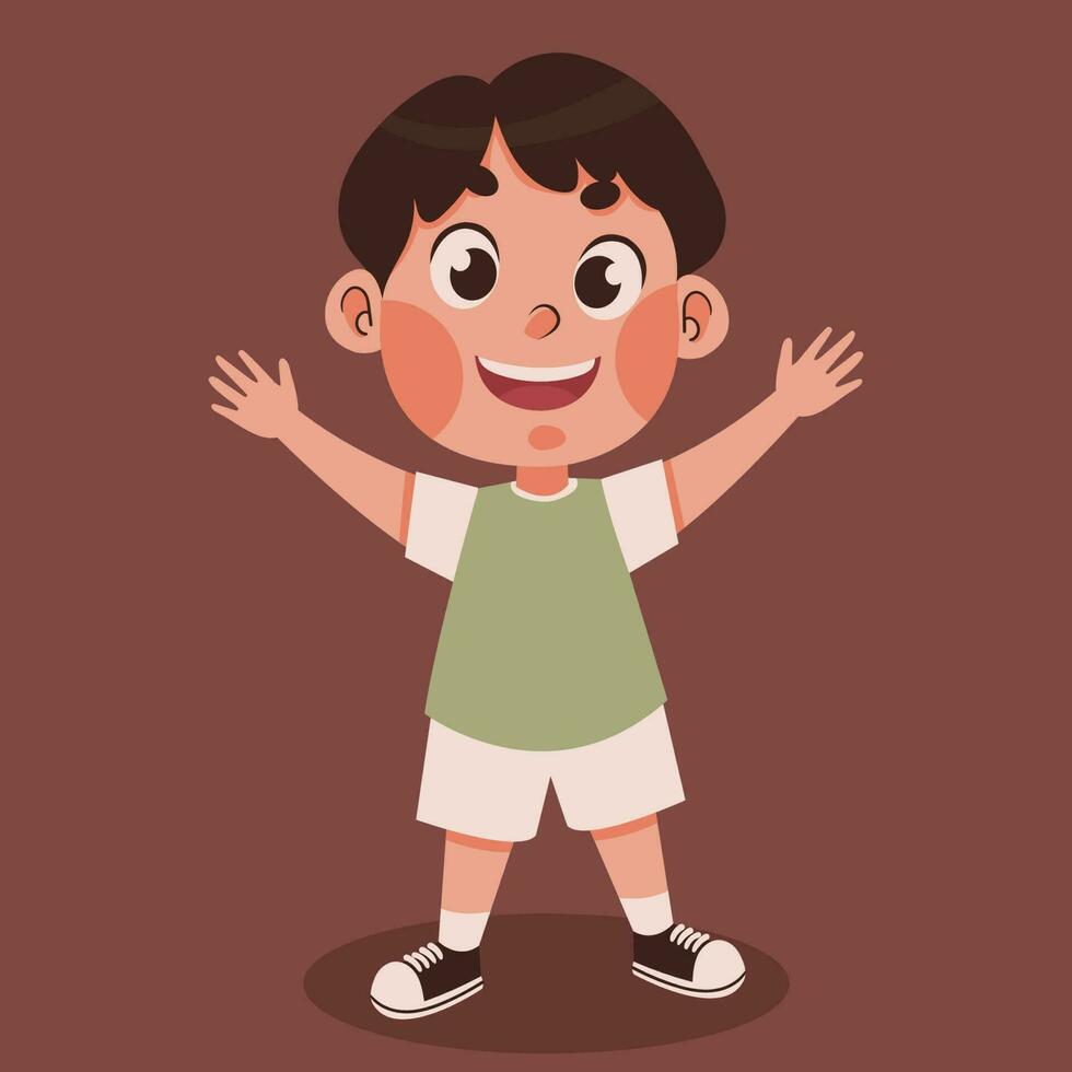 Free vector illustration of boy playing