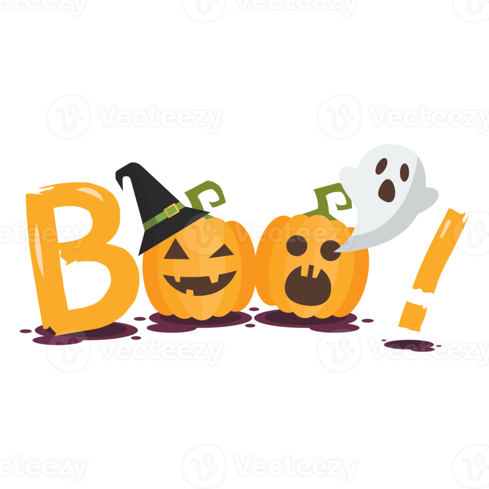 Halloween Pumpkins is part of Boo word png