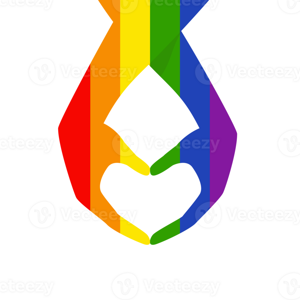 LGBTQ hands making up heart shape png