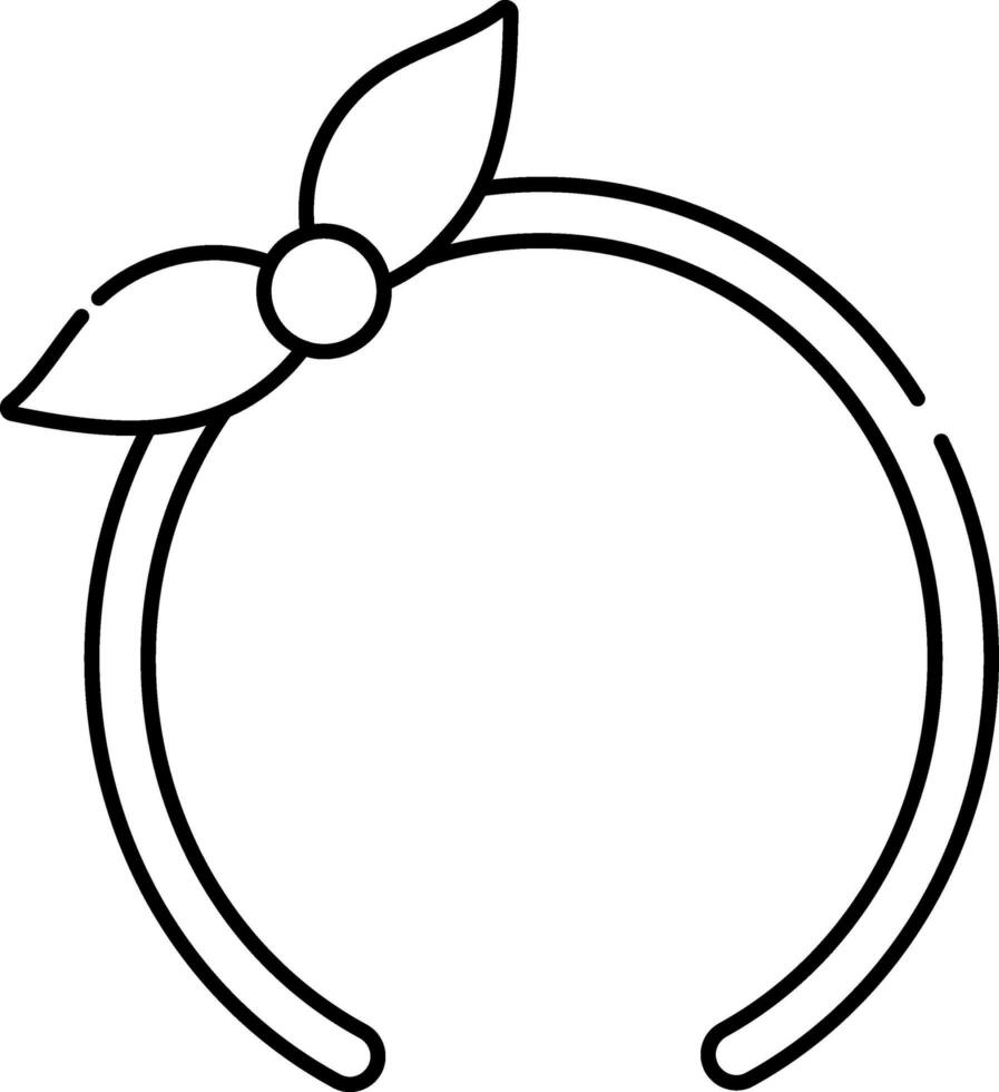 Isolated Headband Icon In Line Art. vector