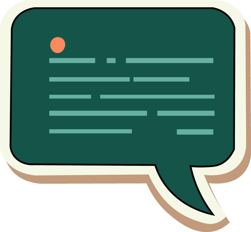 Green Text Message Box In Sticker Style. 24555920 Vector Art at Vecteezy