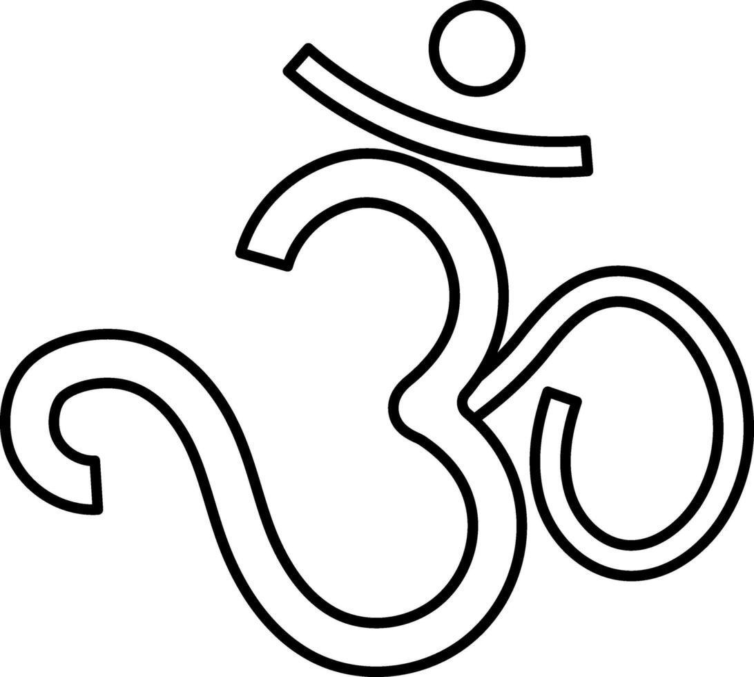 ilustración de om hindi letra icono o símbolo. vector