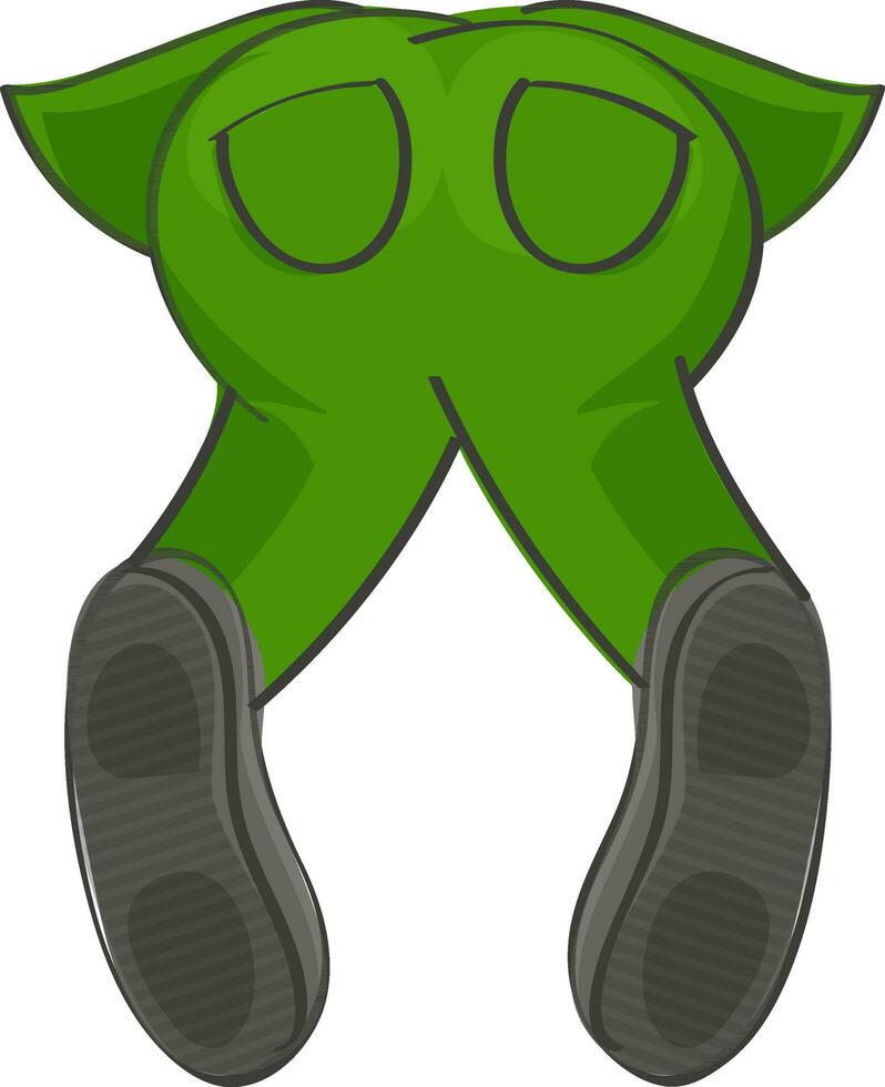 Behind View Of Leprechaun Bum Vector. vector