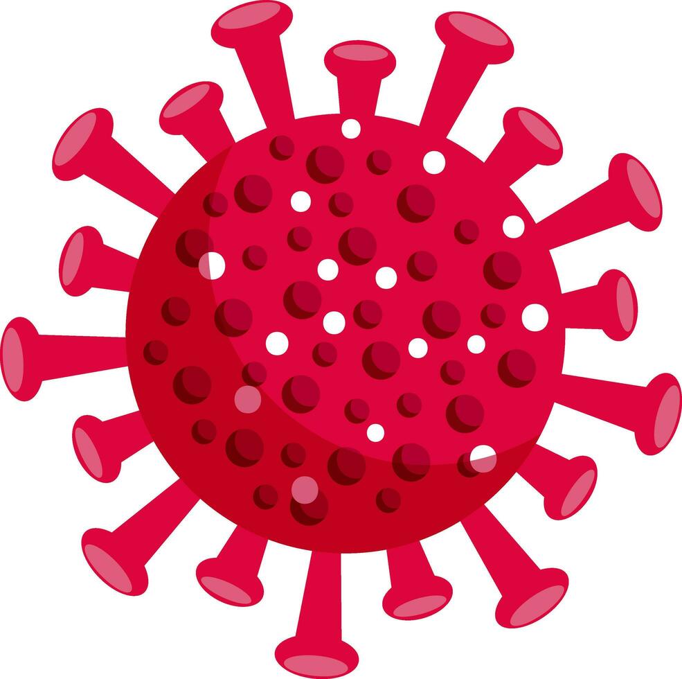 Red Virus Illustration On White Background. vector