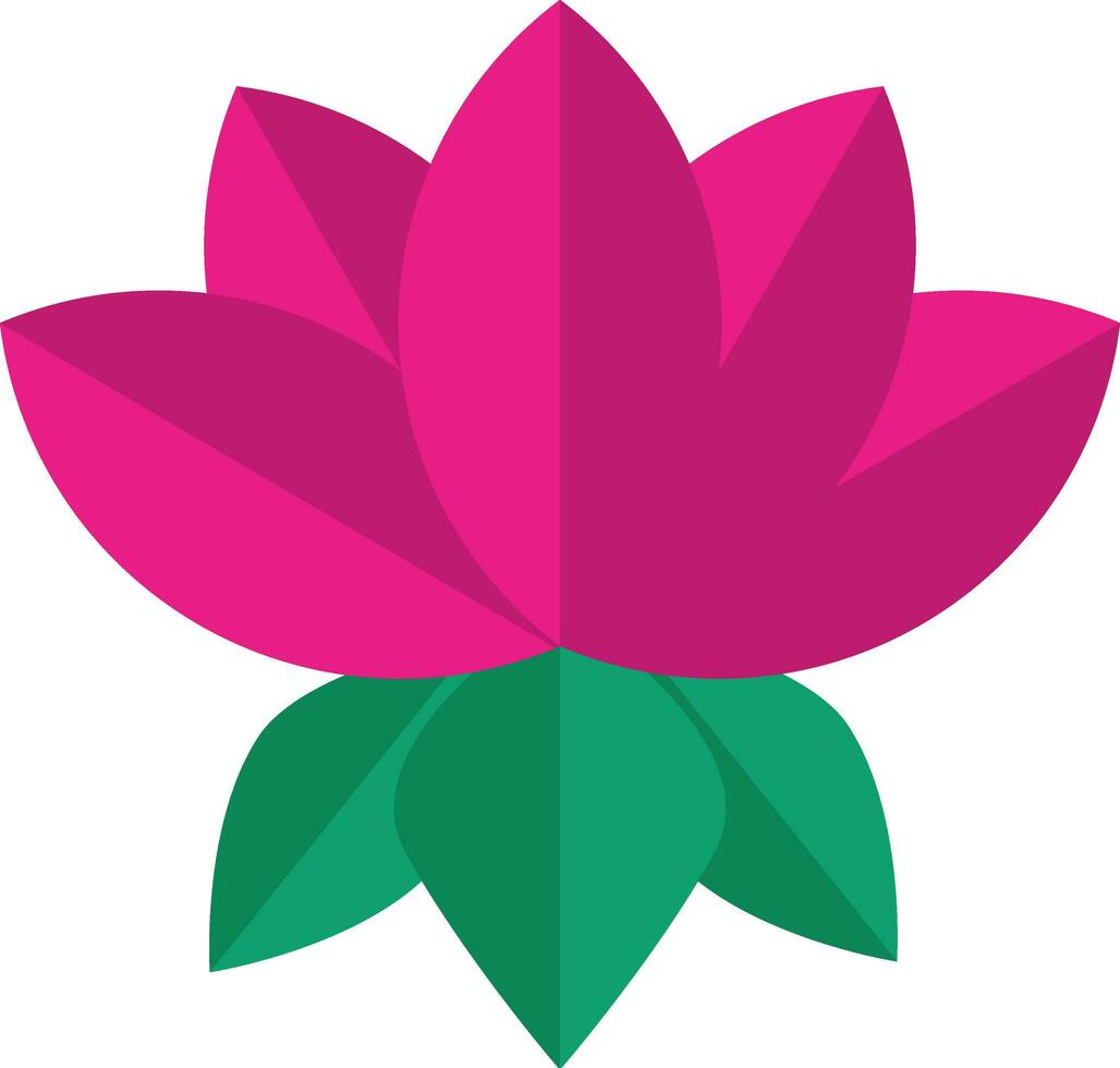 aislado floreciente loto flor icono en rosado color. vector