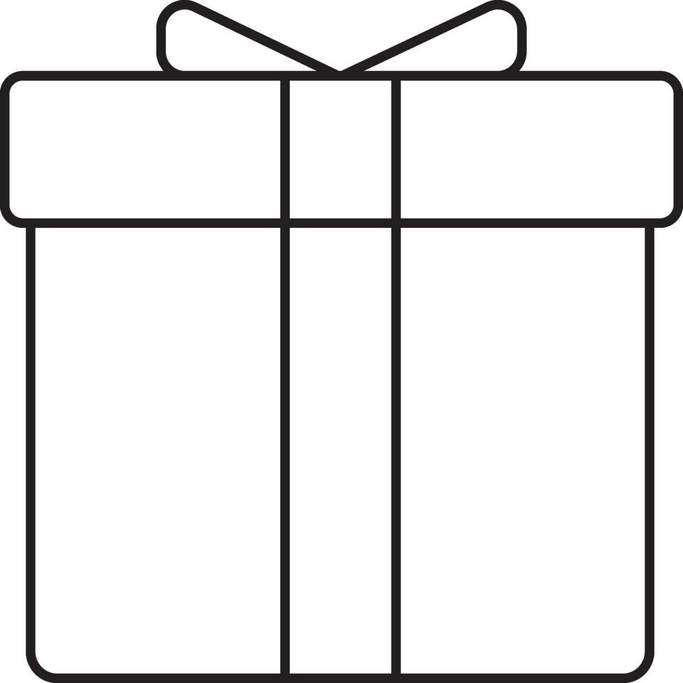 ilustración de regalo caja plano icono. vector